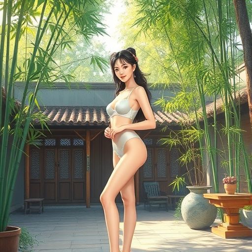 茶肆小院的自然风光