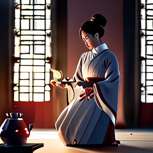 茶艺师现场泡茶