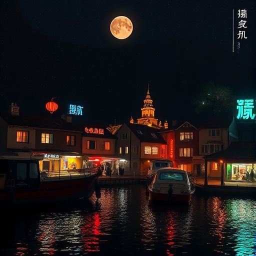 深圳夜生活酒吧街全景