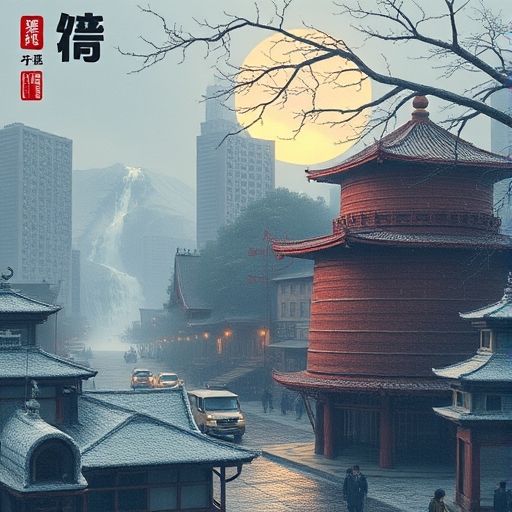 热腾腾的龙井茶杯