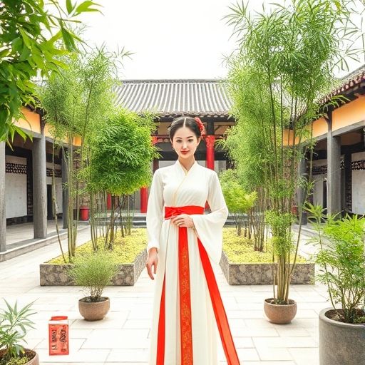 庭院中的茶室氛围