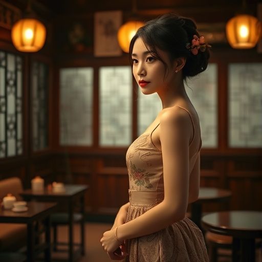 私密茶肆内部场景