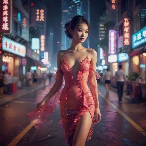 深圳夜色下的城市一角
