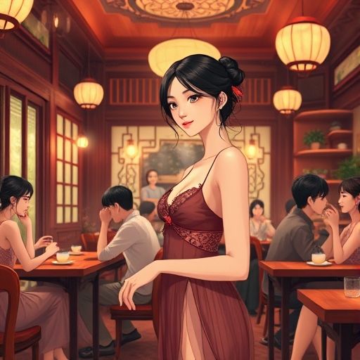 茶肆里的朋友聚会
