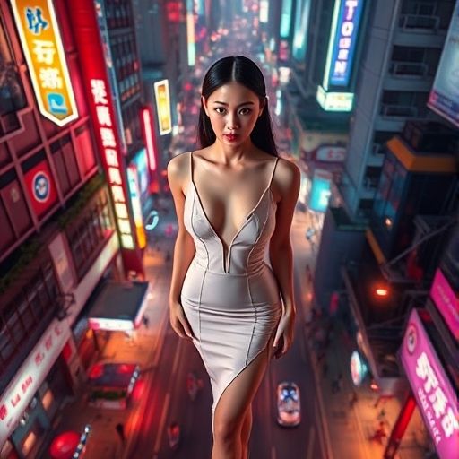 夜场灯光下的热闹氛围