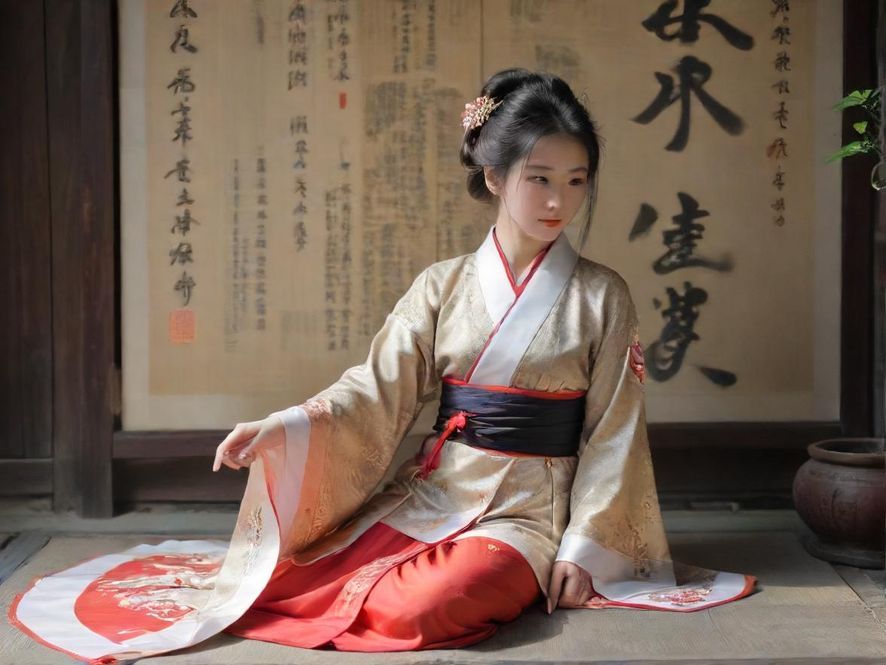 一位优雅的茶艺师正在进行茶道表演，侧面特写，背景是温馨的茶室