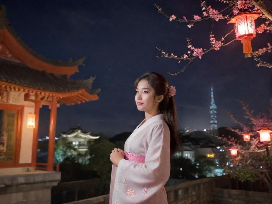 图片：广州某个繁华地段的夜场入口，灯光璀璨