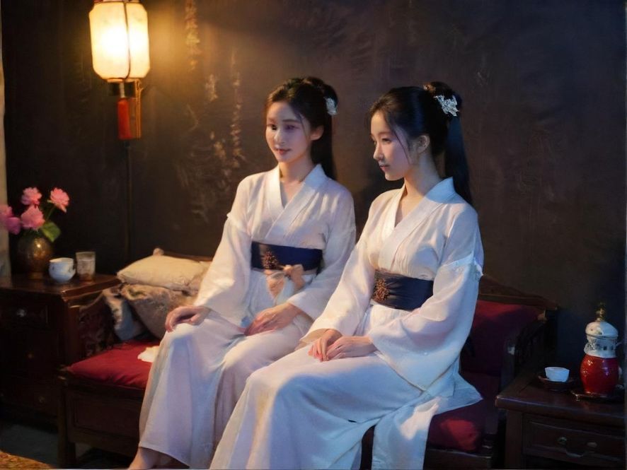 伊甸园QM的奢华入口大厅，灯光柔和，氛围尊贵