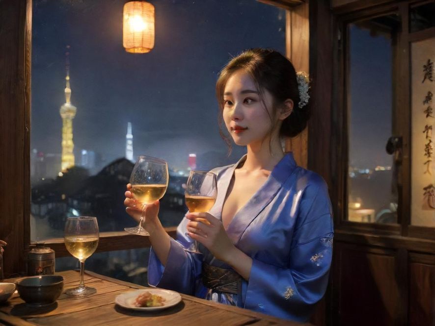 深圳时尚夜店内部，霓虹灯光闪烁，人群随着音乐舞动，充满动感与活力。