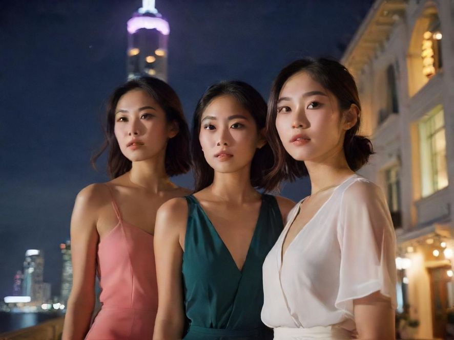 一群年轻人在城市高楼背景下，充满活力地进行户外探索