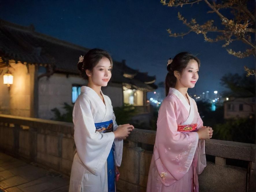 广州的夜景，霓虹灯闪烁，暗示着丰富的夜生活
