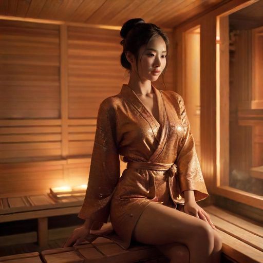 舒适的桑拿休息区