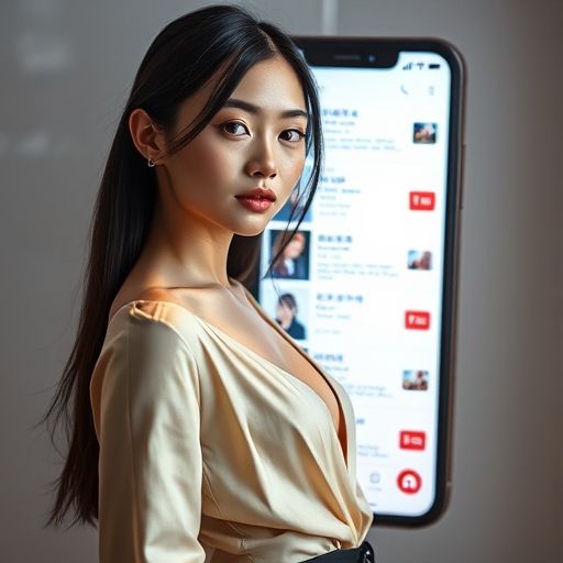 手机屏幕上的社区论坛信息流