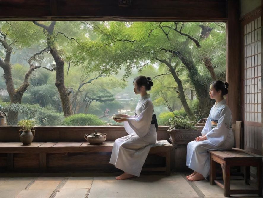 桑拿会所茶室休闲场景