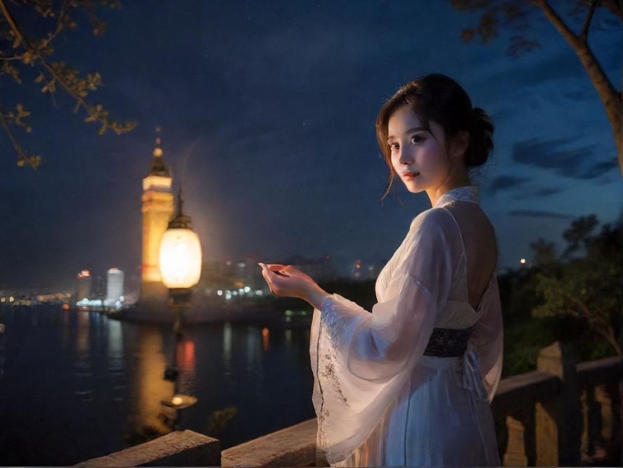 夜幕下的休闲会所入口