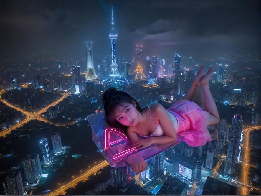 广州深圳都市夜景，华灯璀璨，展现不夜城的独特魅力