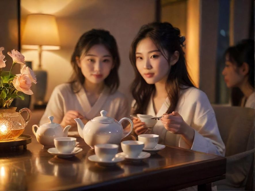 精美茶具与高端新茶，为您的广州夜晚增添雅致。