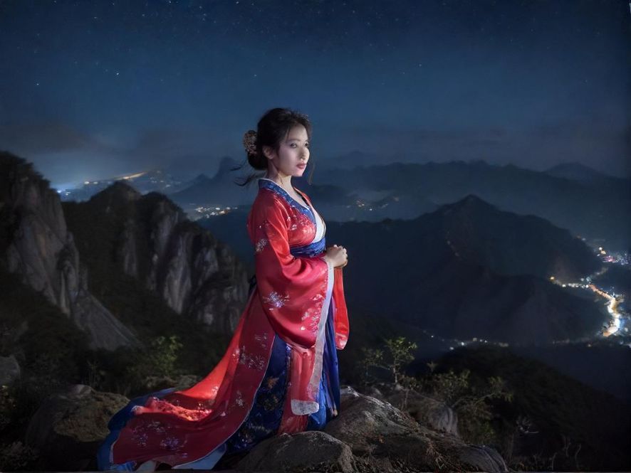 顺德蒲典佛山夜场街头夜景