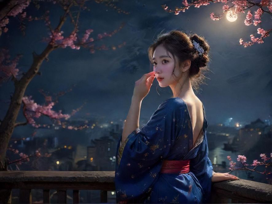 广州夜场繁华街头夜景
