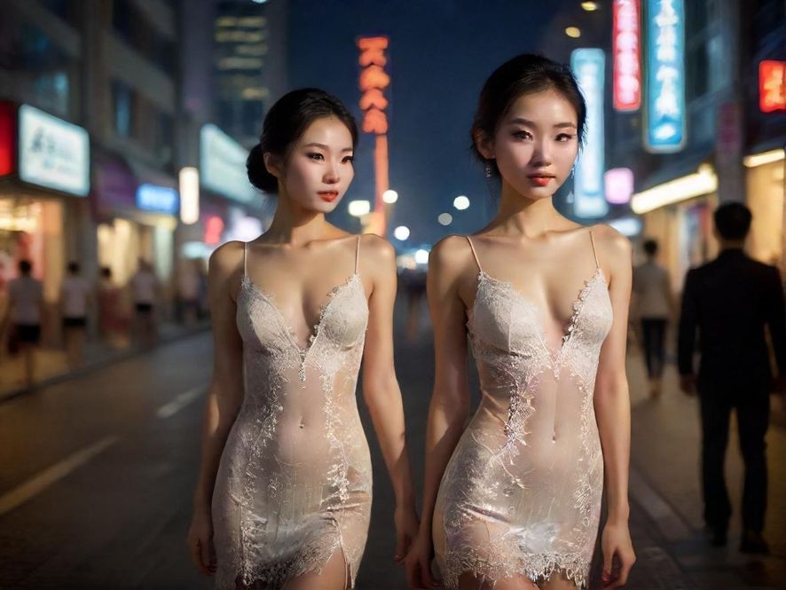 深圳夜景下的休闲场所