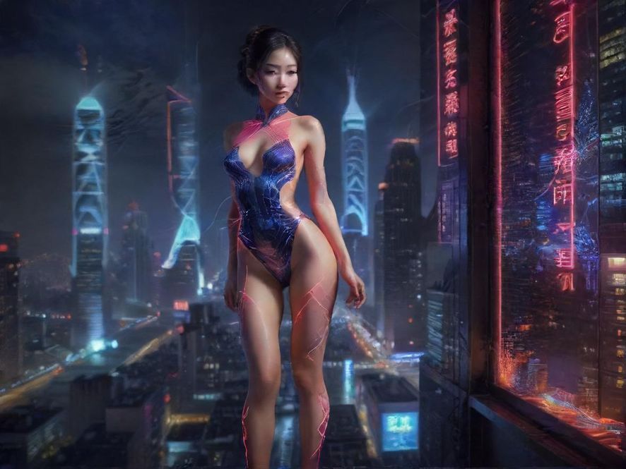 抽象的互联网信息流在城市夜景上空汇聚，代表论坛信息丰富