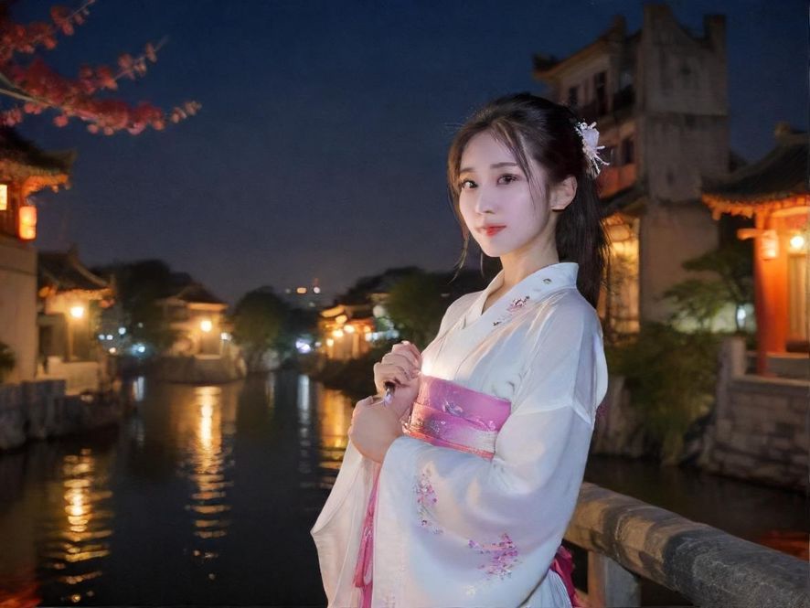 深圳夜景下的轻松时刻