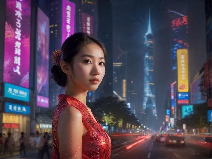 广深95场所夜景外观灯光效果图