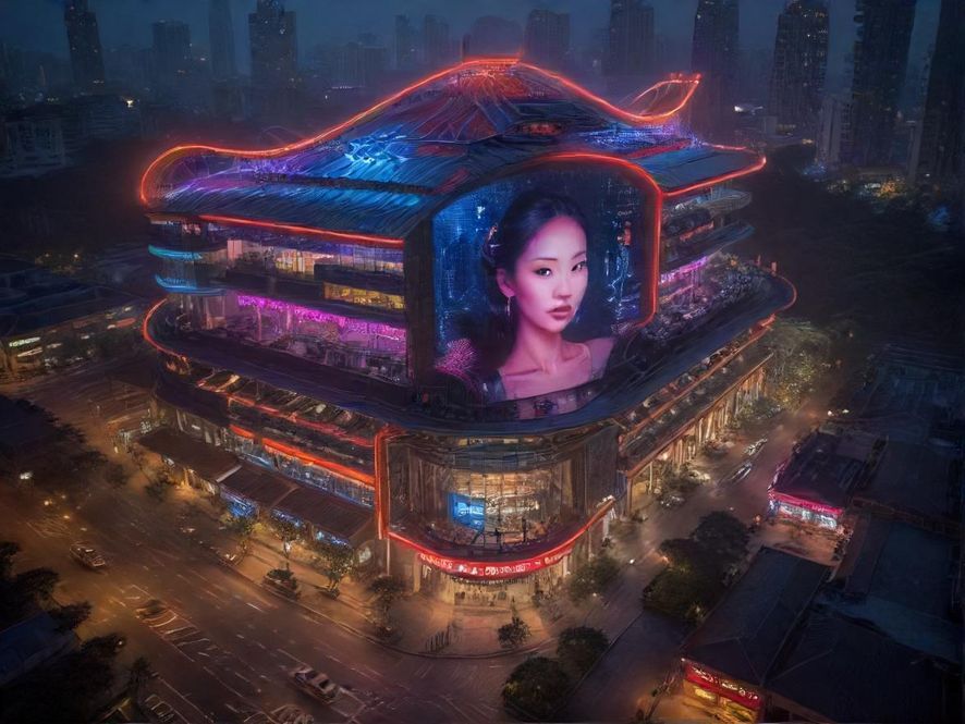 广州花社区会所夜景，展现高端奢华氛围