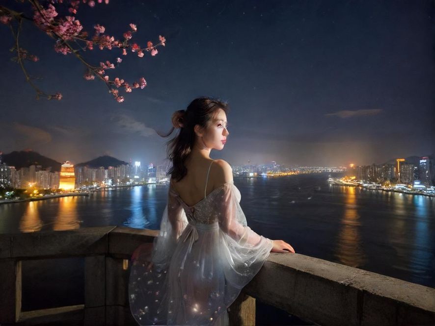 海珠区夜生活街景示意图