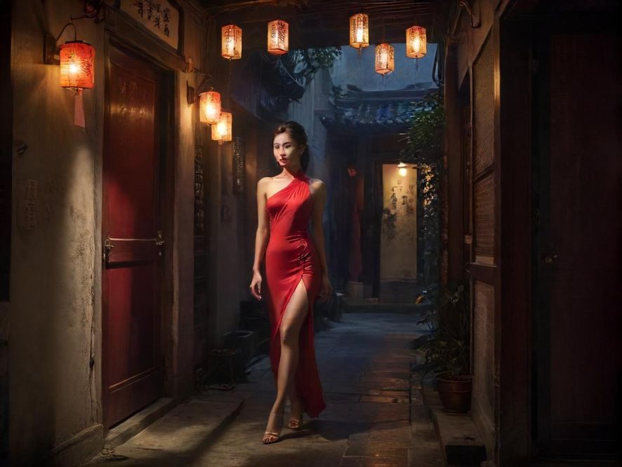 深圳一处高端私密会所的入口，充满神秘感