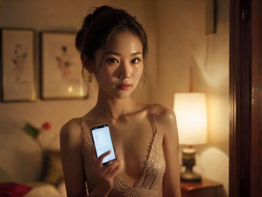 一个人在放松的环境中查看手机