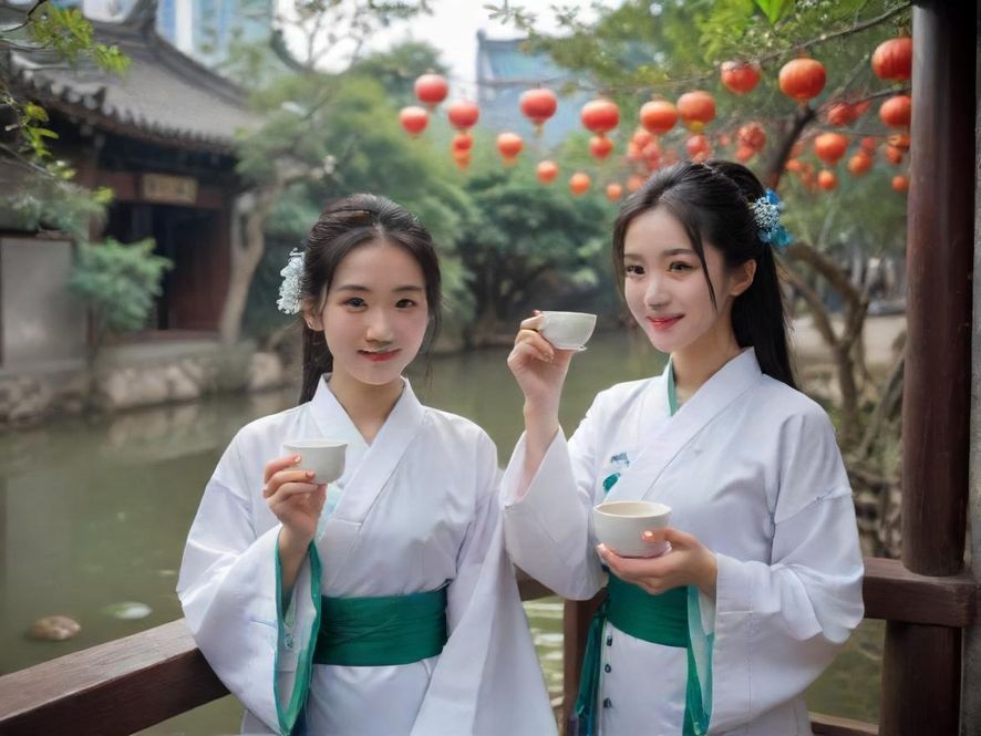 隐秘茶社内的温馨氛围