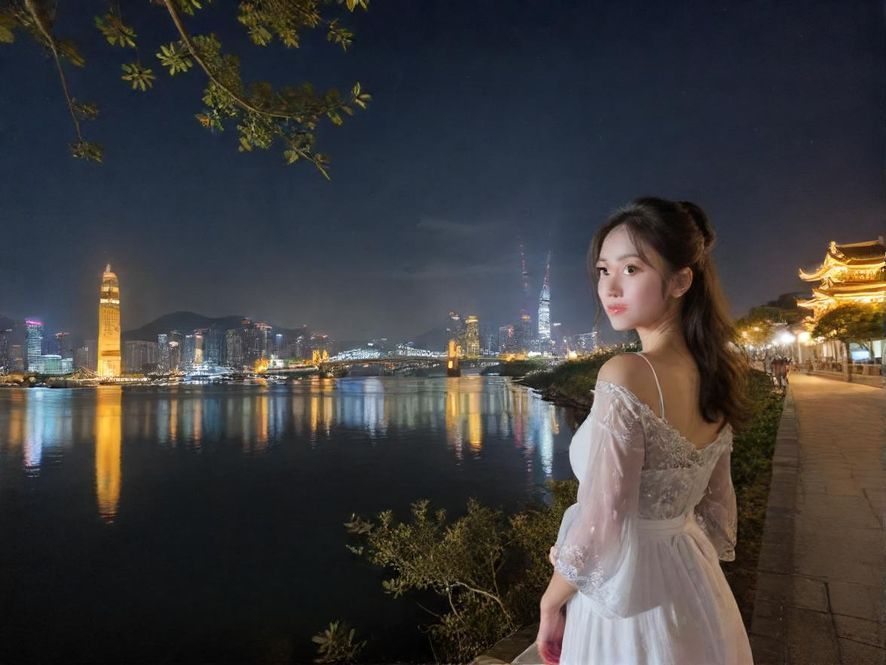 海珠区夜场会所夜景霓虹灯光