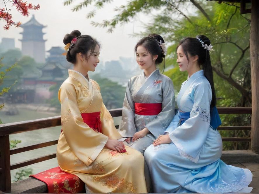 广州茶友聚会亲密互动场景